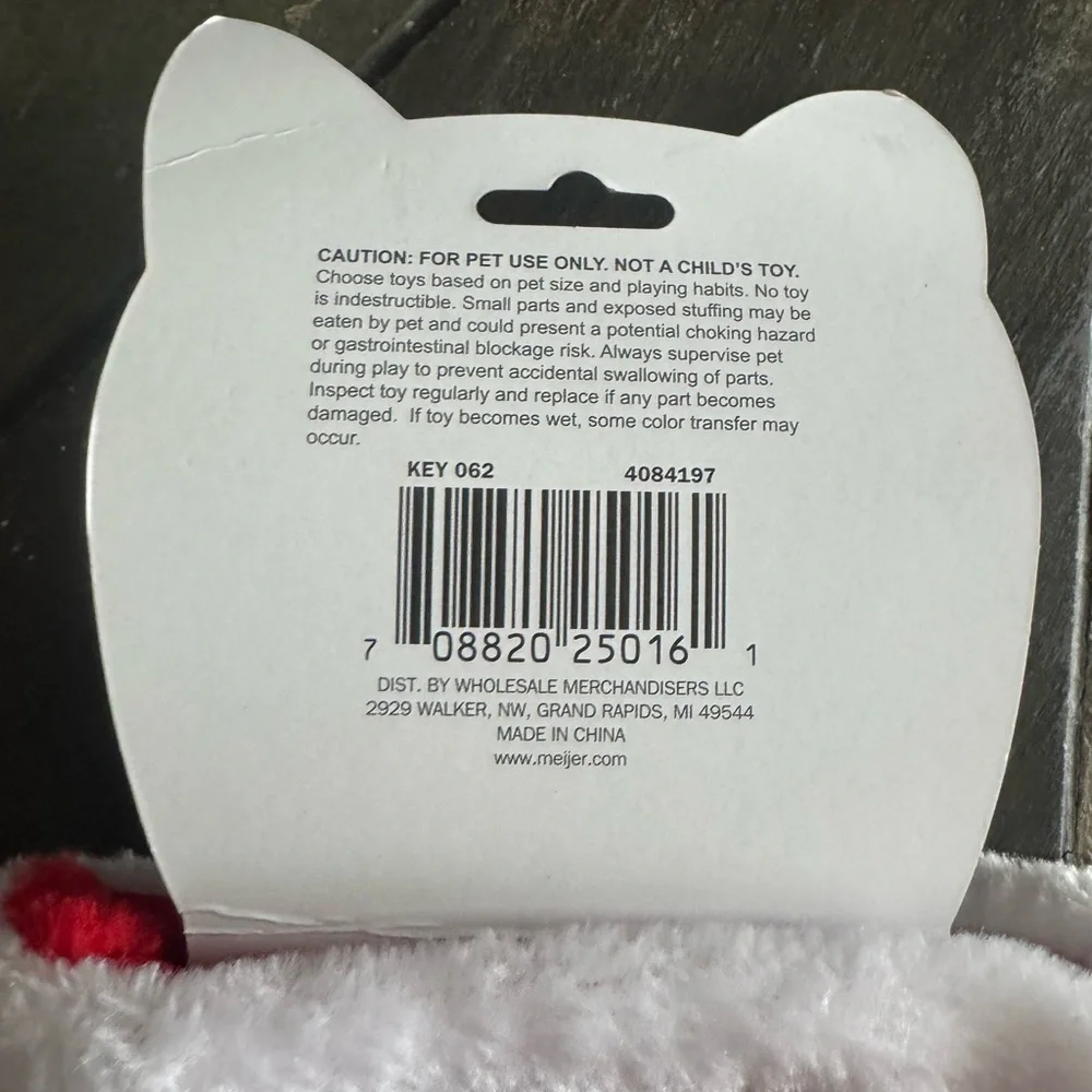 Christmas Stocking For Your Cat “On The Nice List” NWT